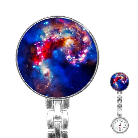 Colorful Cosmos Stainless Steel Nurses Watch from ArtsNow.com Front