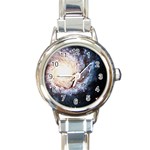 Colorful Cosmos Round Italian Charm Watch