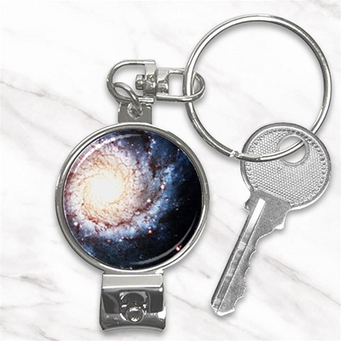 Colorful Cosmos Nail Clippers Key Chain from ArtsNow.com Front