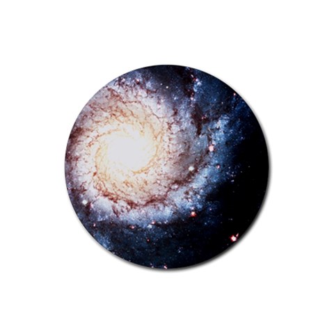 Colorful Cosmos Rubber Coaster (Round) from ArtsNow.com Front