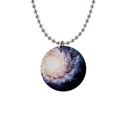 Colorful Cosmos 1  Button Necklace from ArtsNow.com Front