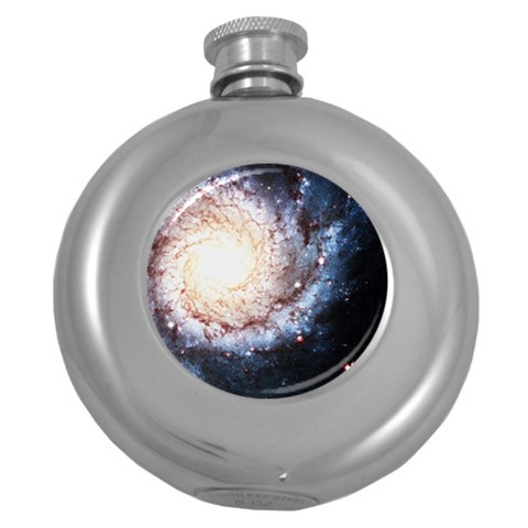 Colorful Cosmos Hip Flask (5 oz) from ArtsNow.com Front