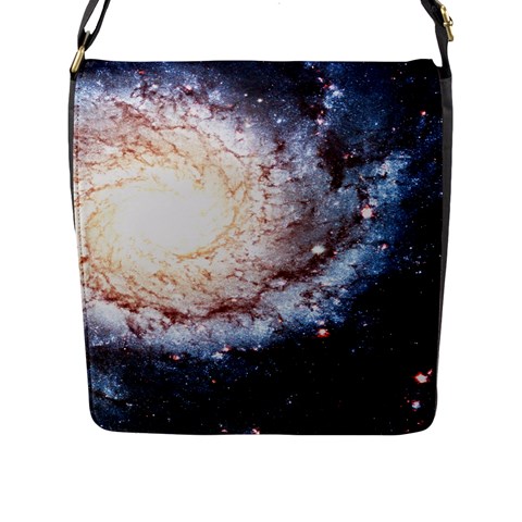 Colorful Cosmos Flap Closure Messenger Bag (Large) from ArtsNow.com Front