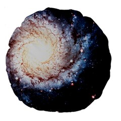 Colorful Cosmos 18  Premium Flano Round Cushion  from ArtsNow.com Back