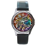 Colorful Cosmos Round Metal Watch