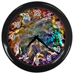 Colorful Cosmos Wall Clock (Black)