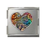 Colorful Cosmos Mega Link Heart Italian Charm (18mm)