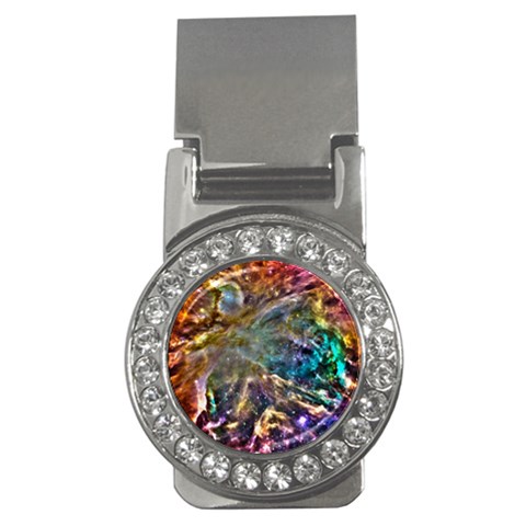 Colorful Cosmos Money Clip (CZ) from ArtsNow.com Front