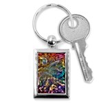 Colorful Cosmos Key Chain (Rectangle)