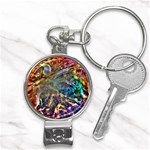 Colorful Cosmos Nail Clippers Key Chain