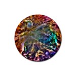 Colorful Cosmos Rubber Coaster (Round)