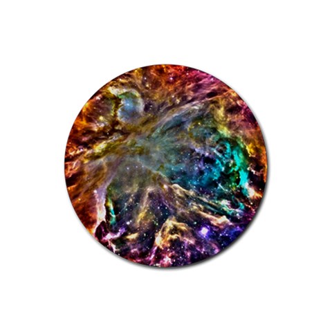Colorful Cosmos Rubber Round Coaster (4 pack) from ArtsNow.com Front