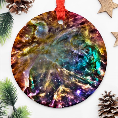 Colorful Cosmos Round Ornament (Two Sides) from ArtsNow.com Back