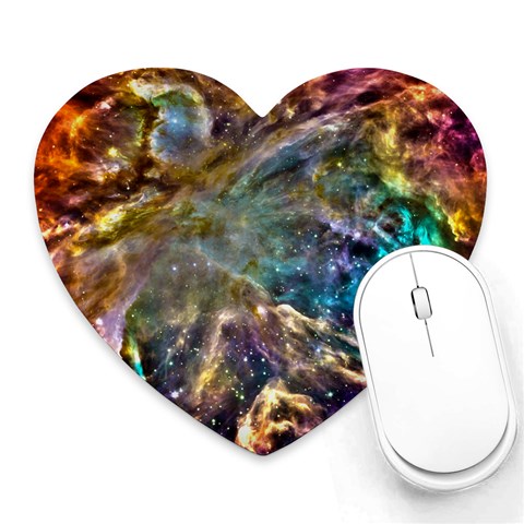 Colorful Cosmos Heart Mousepad from ArtsNow.com Front