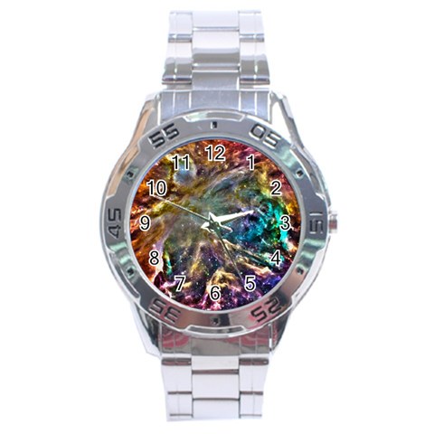 Colorful Cosmos Stainless Steel Analogue Men’s Watch from ArtsNow.com Front