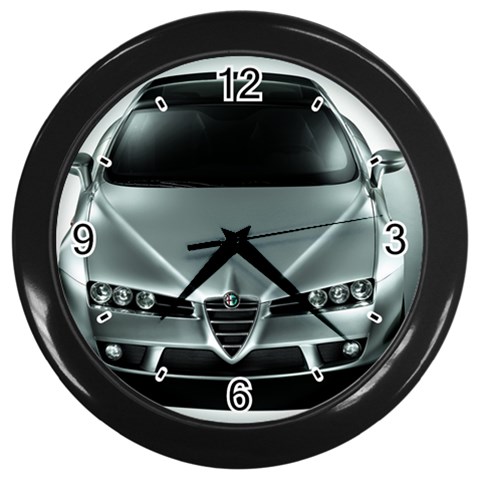 Super Car D26 Wall Clock (Black) from ArtsNow.com Front