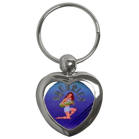 Aquarius Key Chain (Heart) from ArtsNow.com Front