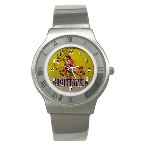 Sagittarius Stainless Steel Watch from ArtsNow.com Front