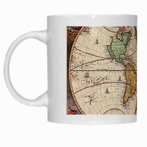 1730 Stoopendaal Map Of The World In Two Hemispheres   Geographicus   Wereltcaert Stoopendaal 1730 White Mug from ArtsNow.com Left