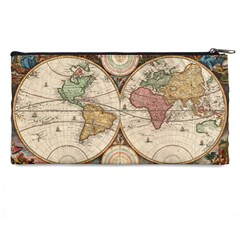 1730 Stoopendaal Map Of The World In Two Hemispheres   Geographicus   Wereltcaert Stoopendaal 1730 Pencil Case from ArtsNow.com Back