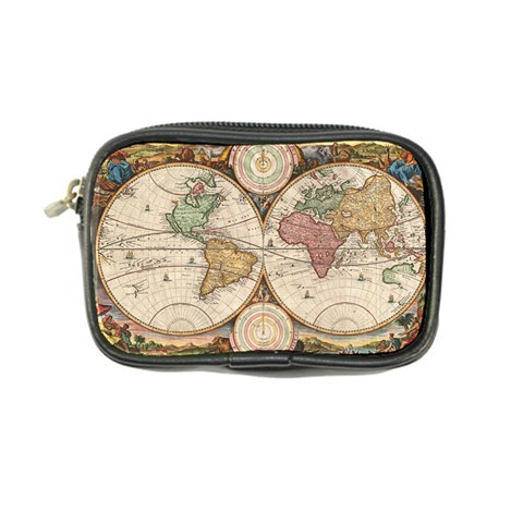 1730 Stoopendaal Map Of The World In Two Hemispheres   Geographicus   Wereltcaert Stoopendaal 1730 Coin Purse from ArtsNow.com Front