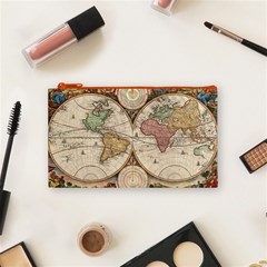 1730 Stoopendaal Map Of The World In Two Hemispheres   Geographicus   Wereltcaert Stoopendaal 1730 Cosmetic Bag (Small) from ArtsNow.com Front