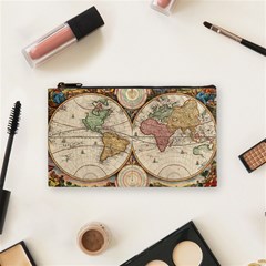 1730 Stoopendaal Map Of The World In Two Hemispheres   Geographicus   Wereltcaert Stoopendaal 1730 Cosmetic Bag (Small) from ArtsNow.com Front