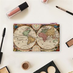 1730 Stoopendaal Map Of The World In Two Hemispheres   Geographicus   Wereltcaert Stoopendaal 1730 Cosmetic Bag (Small) from ArtsNow.com Back