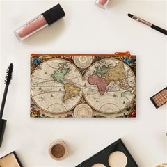 1730 Stoopendaal Map Of The World In Two Hemispheres   Geographicus   Wereltcaert Stoopendaal 1730 Cosmetic Bag (Small) from ArtsNow.com Back