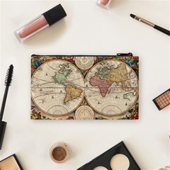 1730 Stoopendaal Map Of The World In Two Hemispheres   Geographicus   Wereltcaert Stoopendaal 1730 Cosmetic Bag (Small) from ArtsNow.com Back
