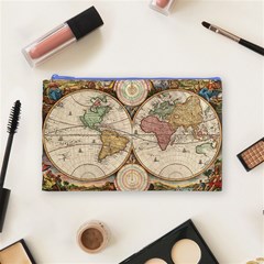1730 Stoopendaal Map Of The World In Two Hemispheres   Geographicus   Wereltcaert Stoopendaal 1730 Cosmetic Bag (Medium) from ArtsNow.com Front