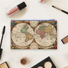 1730 Stoopendaal Map Of The World In Two Hemispheres   Geographicus   Wereltcaert Stoopendaal 1730 Cosmetic Bag (Medium) from ArtsNow.com Back