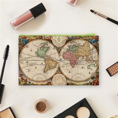 1730 Stoopendaal Map Of The World In Two Hemispheres   Geographicus   Wereltcaert Stoopendaal 1730 Cosmetic Bag (Medium) from ArtsNow.com Back