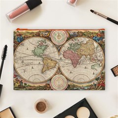 1730 Stoopendaal Map Of The World In Two Hemispheres   Geographicus   Wereltcaert Stoopendaal 1730 Cosmetic Bag (Large) from ArtsNow.com Front