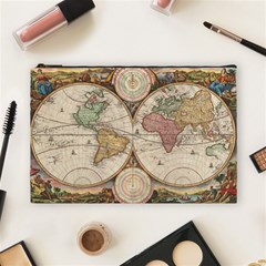 1730 Stoopendaal Map Of The World In Two Hemispheres   Geographicus   Wereltcaert Stoopendaal 1730 Cosmetic Bag (Large) from ArtsNow.com Front