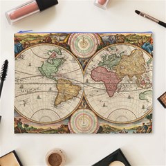 1730 Stoopendaal Map Of The World In Two Hemispheres   Geographicus   Wereltcaert Stoopendaal 1730 Cosmetic Bag (XL) from ArtsNow.com Front