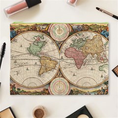 1730 Stoopendaal Map Of The World In Two Hemispheres   Geographicus   Wereltcaert Stoopendaal 1730 Cosmetic Bag (XL) from ArtsNow.com Front