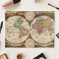 1730 Stoopendaal Map Of The World In Two Hemispheres   Geographicus   Wereltcaert Stoopendaal 1730 Cosmetic Bag (XL) from ArtsNow.com Front