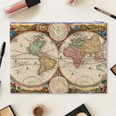 1730 Stoopendaal Map Of The World In Two Hemispheres   Geographicus   Wereltcaert Stoopendaal 1730 Cosmetic Bag (XL) from ArtsNow.com Back