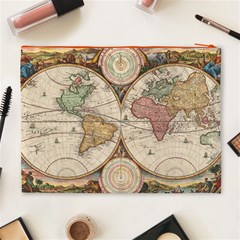 1730 Stoopendaal Map Of The World In Two Hemispheres   Geographicus   Wereltcaert Stoopendaal 1730 Cosmetic Bag (XL) from ArtsNow.com Back