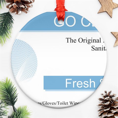 Goclean1 Round Ornament (Two Sides) from ArtsNow.com Front