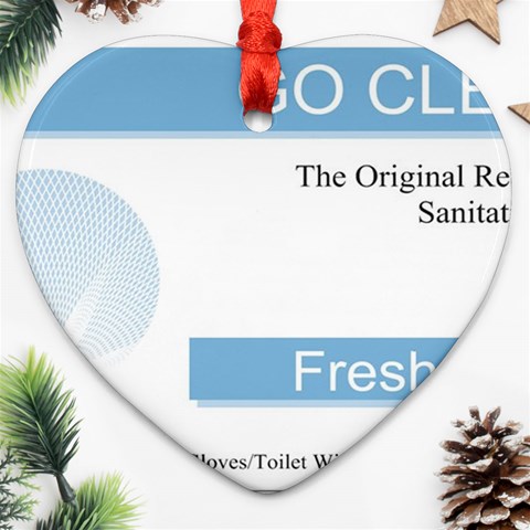 Goclean1 Heart Ornament (Two Sides) from ArtsNow.com Front
