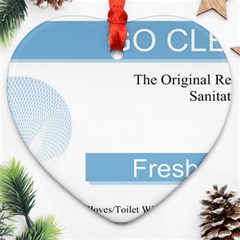 Goclean1 Heart Ornament (Two Sides) from ArtsNow.com Front