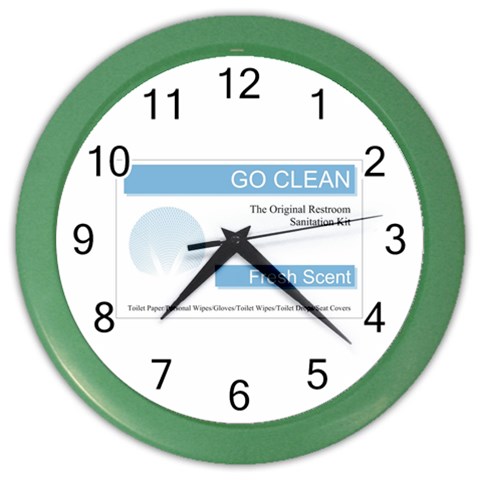 Goclean1 Color Wall Clock from ArtsNow.com Front