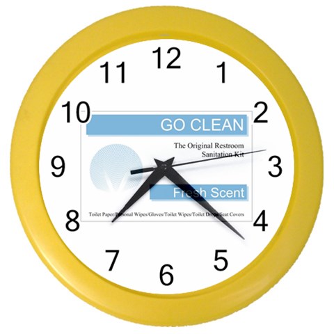 Goclean1 Color Wall Clock from ArtsNow.com Front