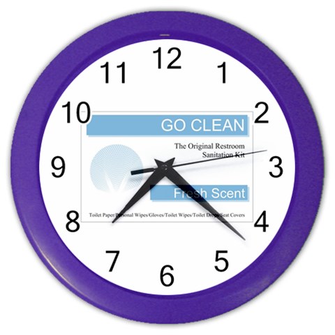 Goclean1 Color Wall Clock from ArtsNow.com Front