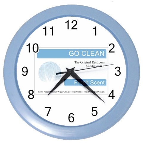 Goclean1 Color Wall Clock from ArtsNow.com Front