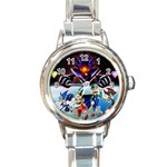 super_mario_bros_z_promo_by_alvin_earthworm Round Italian Charm Watch