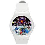 super_mario_bros_z_promo_by_alvin_earthworm Round Plastic Sport Watch Medium