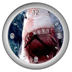 Great White Shark Jaws Wall Clock (Silver)